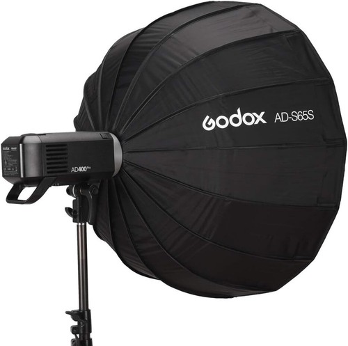 Godox AD-S65S 65cm Deep Portable Mount Silver Reflector for AD400Pro Flash Light - Picture 3 of 8