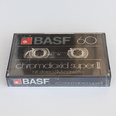 BASF Chromdioxid Super II 60 Audio Cassette - Sealed Music Cassette - LUG