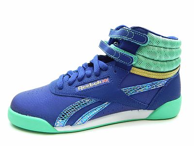Reebok Junior Classic V72763 BEACON TEAL WHITE GOLD SHOES SIZE