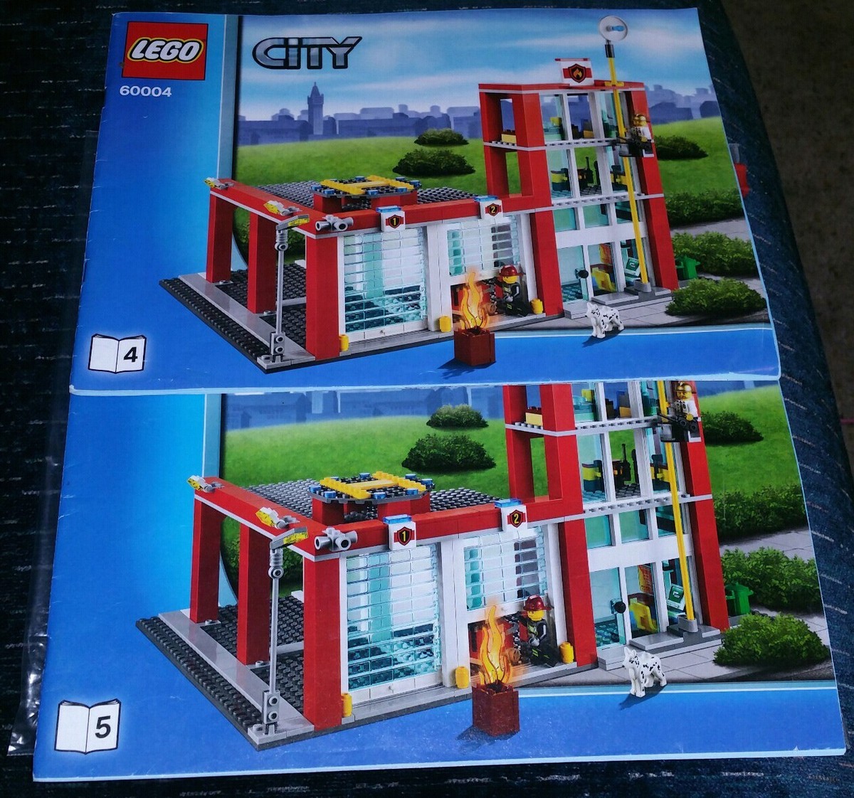 Lego 60004 City Fire Station Instruction Manuals Book