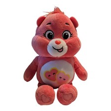 Care Bear Plush Love A Lot Bear 9" Pink Collectible Stuffed Animal CLEAN READ