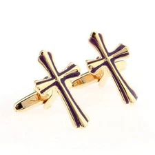 Cross Classic Design Pair Cufflinks in a Presentation Gift Box & Polishing Cloth