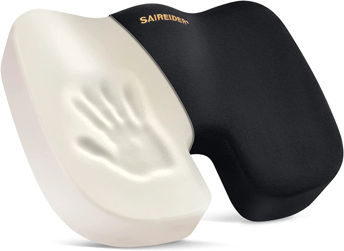 Office -Car Cushion, Memory Foam, Tailbone Pain, Sciatica Relief Correct  Posture