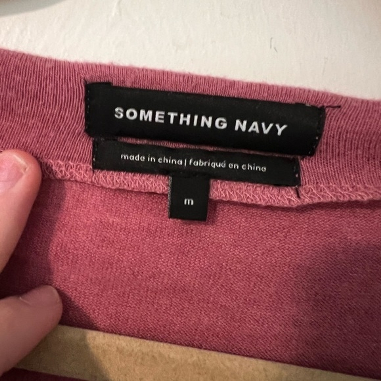 Something Navy Pink Draped Wrap Front Blouse - image 7