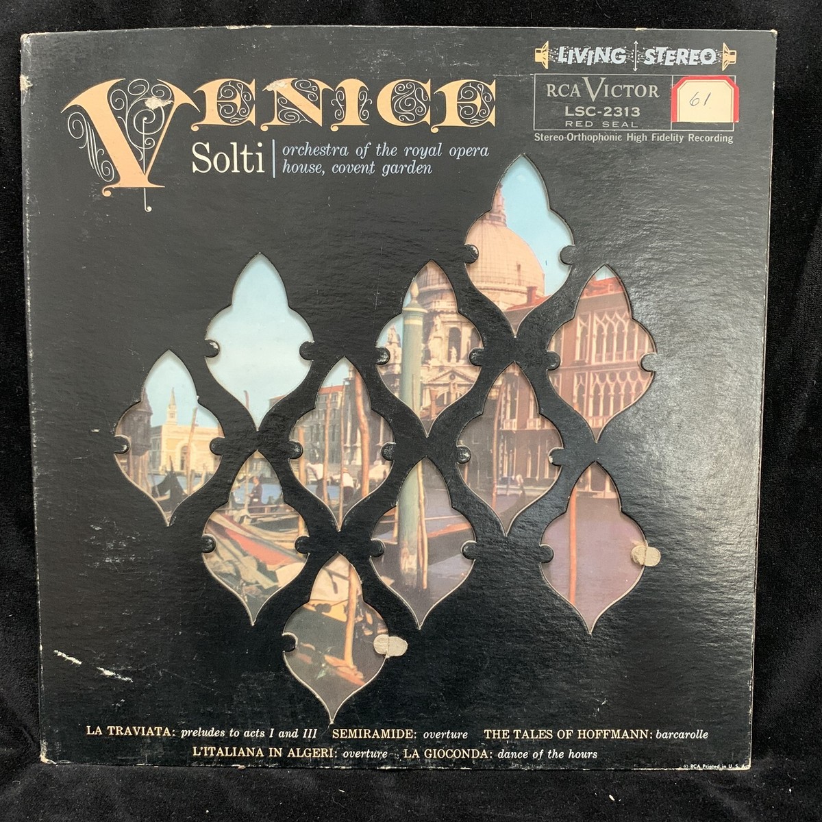 RCA Living Stereo LSC-2313 - VENICE, Solti - ST LP SD 1S/1S ED1