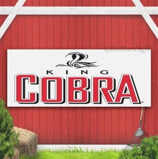 King cobra Snake Beer Malt Liquor Indoor Outdoor Banner Sign with Grommets