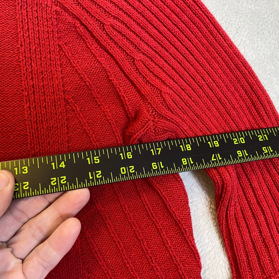 Suéter para mujer Michael Stars Whimseygoth pequeño rojo tejido con cable con mangas de campana Foto 4 de 4