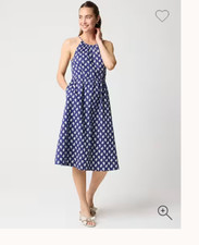 J.Crew $128 Womens Petite strappy poplin halter dress Size P10 CK723