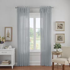 Home Fashions Jolie Crushed Semi-Sheer Window Curtain, Adjustable Tie-Top Single