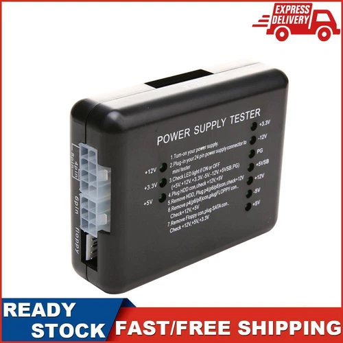 ATX Power Supply PSU Tester with 20/24 Pin Computer Power Supply Tester for PC