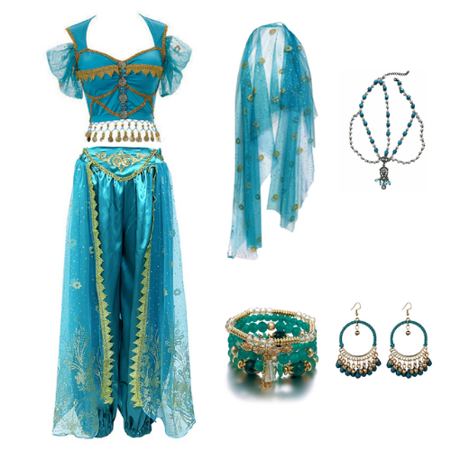 Festival Arabische Prinzessin Kostüme Indischer Tanz Party Cosplay Kostüm Outfit - Bild 17 von 48