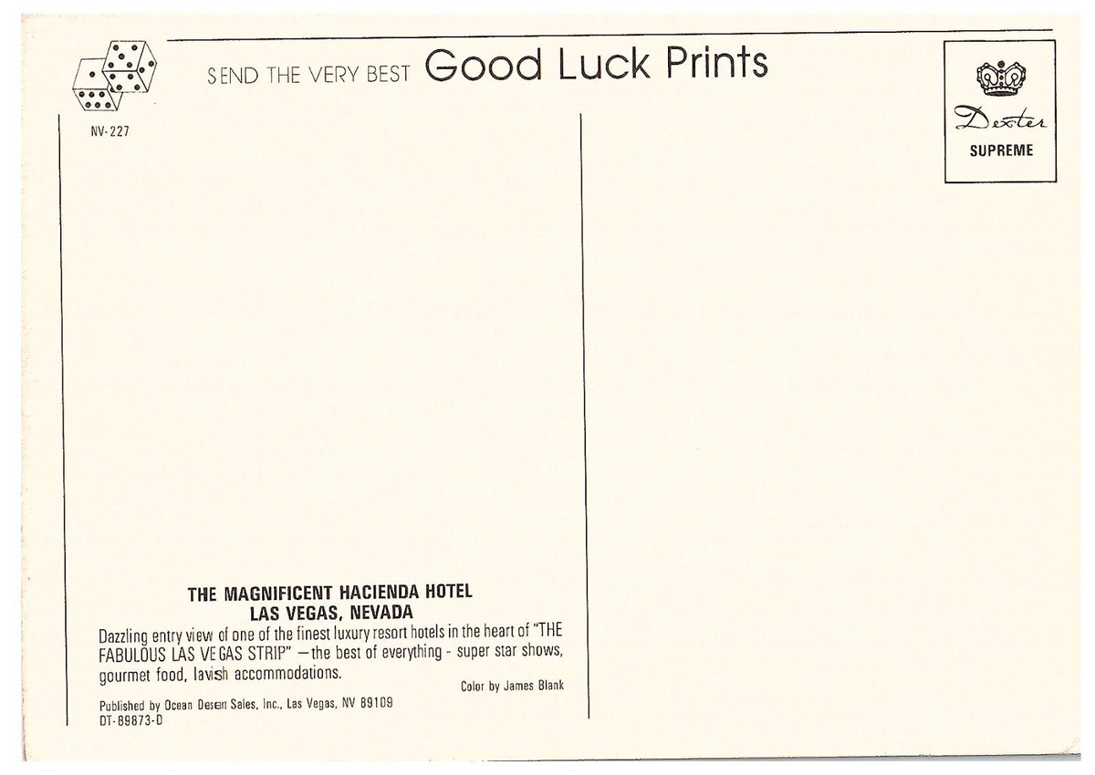 I Love Las Vegas Hacienda Hotel Fire Ice Performing Sign Vintage Postcard