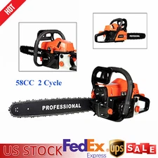 2-Stroke Gasoline Chainsaw 58CC 20" Power Engine Wood Cutting Gas Chain Saw new