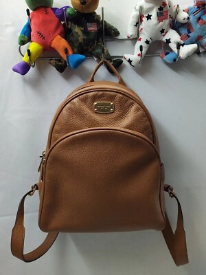 Michael Kors Tan Brown Pebbled Leather Pocket Zip Around Backpack Michael Kors Tan Brown Pebbled Leather Pocket Zip Around  main image 2