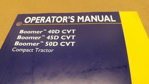 New Holland Boomer 40D, 45D, 50D CVT Kompakttraktor Betriebsanleitung "