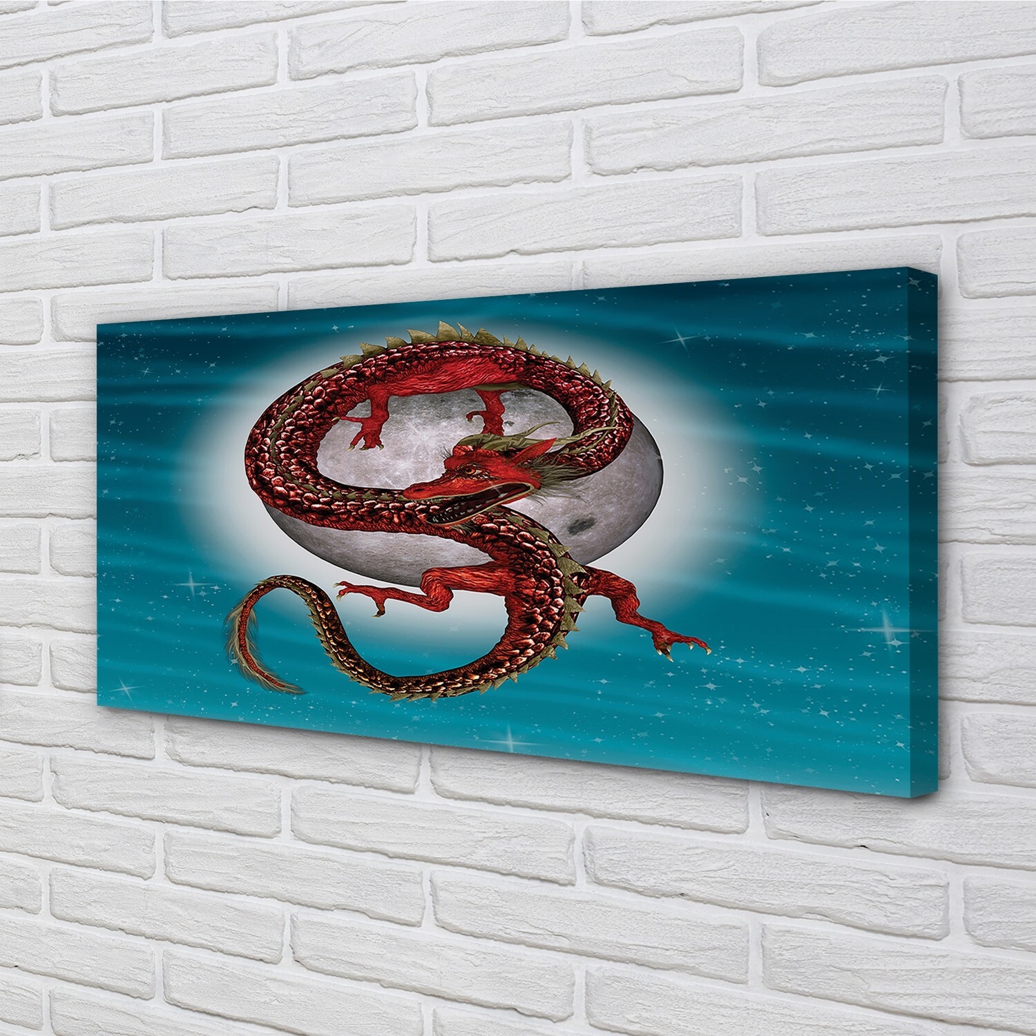 Tulup Cuadro en Lienzo 120x60 foto lienzo Cielo lunar japonés