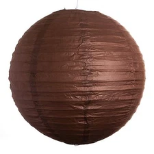 (Set of 3) Chocolate Paper Party Wedding Lanterns - 12", 16" and 20" sizes