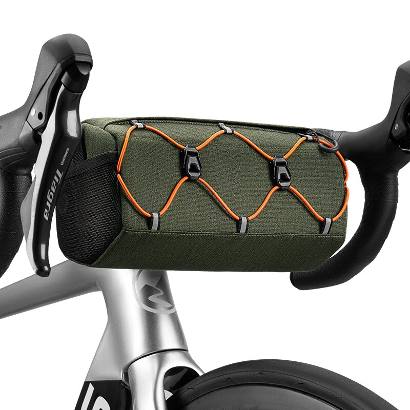 ROCKBROS Bike Front Handlebar Bag 2.2L Capacity Reflective Portable Storage Bag - Image 4 of 4