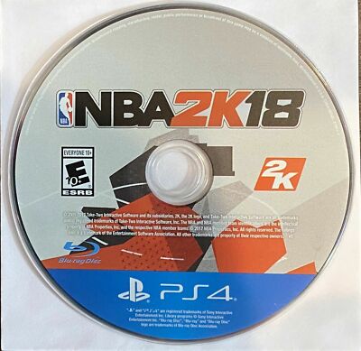 NBA2K18-PlayStation4  NO MANUAL. NOT IN ORIGINAL CASE. DISC ONLY