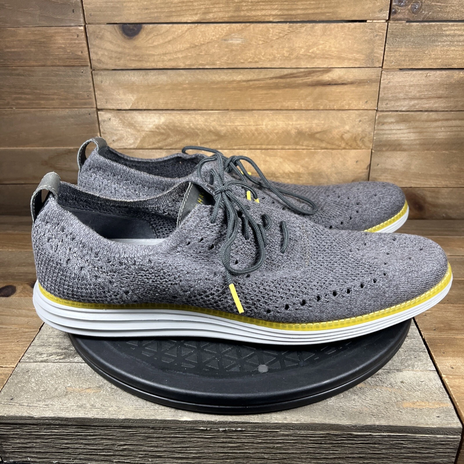 Cole Haan Original Grand Stitchlite Mens Size 12 M Wingtip Oxford Gray C31070