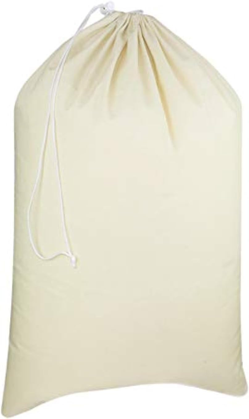 Extra Large Laundry Bags - Heavy Duty Cotton Canvas Drawstring Closure Washable