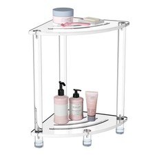 Acrylic Corner Shower Stool for Inside Shower, Clear Small Shower Bench for S...