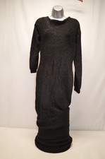 NWT Boohoo Off The Shoulder Borg Knitted Maxi Black Dress Size Medium
