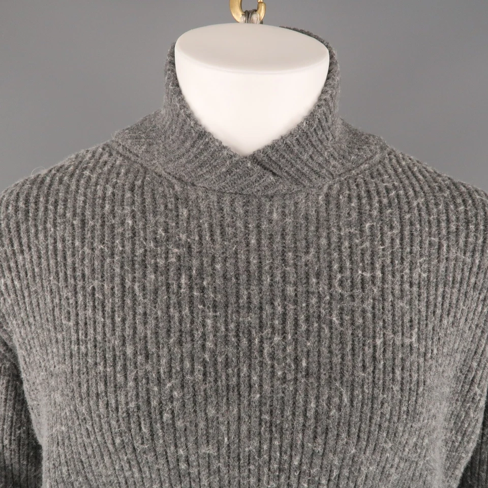 Suéter Cuello Chal Mezcla Viscosa Envejecida Gris Carbón Talla S PHILLIP LIM Foto 2 de 4