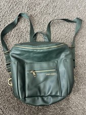Fawn Design The Mini Vegan Leather Backpack Diaper Bag Emerald Green