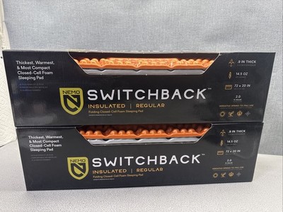 LOT OF 2  NEMO Switchback Sunset Orange Foam Sleeping Pad INSULATED