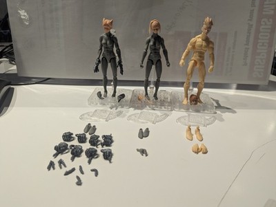 x3 Cyberpunk Edgerunners Custom Figures 1:18 Lucy, Rebecca, David With Extras