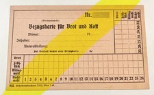 Rara Tessera Per Il Pane E Il Cibo. Seconda Guerra Mondiale, Razioni Militari