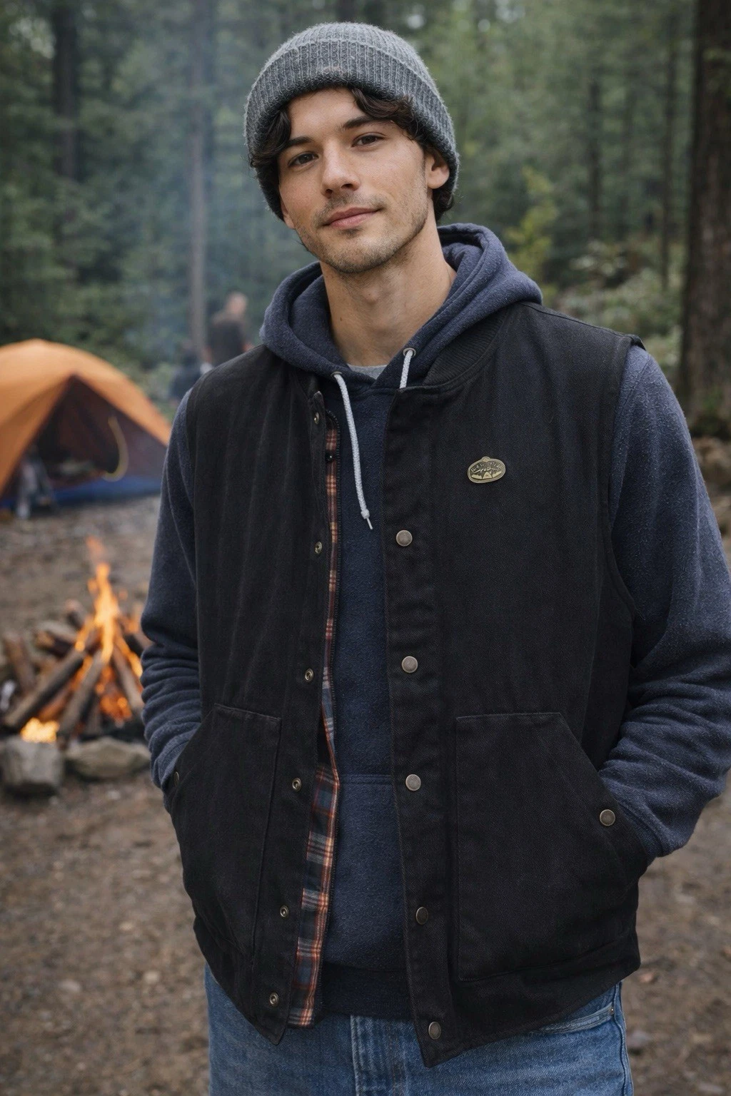 Poler Outdoor Stuff Camp Vibes Canvas Vest Large Black Flannel Lined Gorpcore R
Opens in a new windo