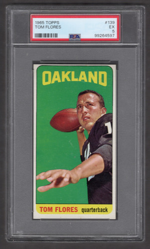 Tom Flores #139 1965 Topps card