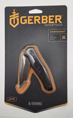 Gerber Counterpart Clip Folding Knife 3 in 7Cr17Mov SS Blade G10 Handle 3.3 OZ