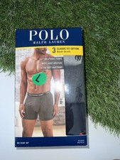 Polo Ralph Lauren 3 Pack Classic Fit Cotton Men  s Boxers Briefs Large