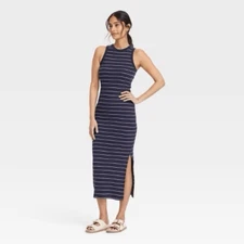 Universal thread ribbed Striped Navy Sleeveless Dress extra large XL women’s