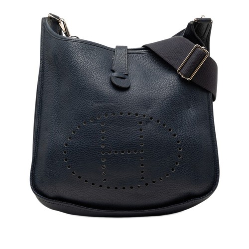Hermes Evelyne 3 Trois GM Crossbody Umhängetasche Navy Togo Damen HERMES Gebraucht fr - Bild 1 von 7