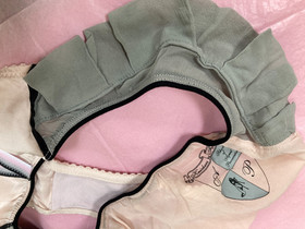 Agent Provocateur school mistress 34B bra briefs stockings SET vintage badge