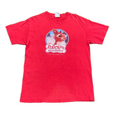 Vintage Rudolph The Red Nosed Reindeer Shirt Medium Christmas XMAS Holidays 90s
