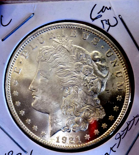 MORGAN SILVER DOLLAR 1921 GEM BU PL MS++++++ BEAUTY FROSTY ORIGINAL COIN