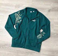 Puma Teal floral Full zip sweatshirt Size small Excellent condition