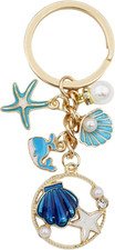 Ocean Keychain Adorable Sea Animal Charms Perfect for Beach Lovers, Travel Enthu