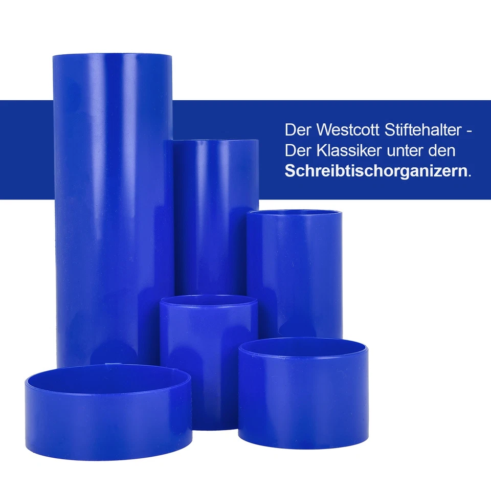 Stiftehalter Blau Moderner Schreibtisch Utensilien Organizer Büro Schule Uni - Bild 2 von 4