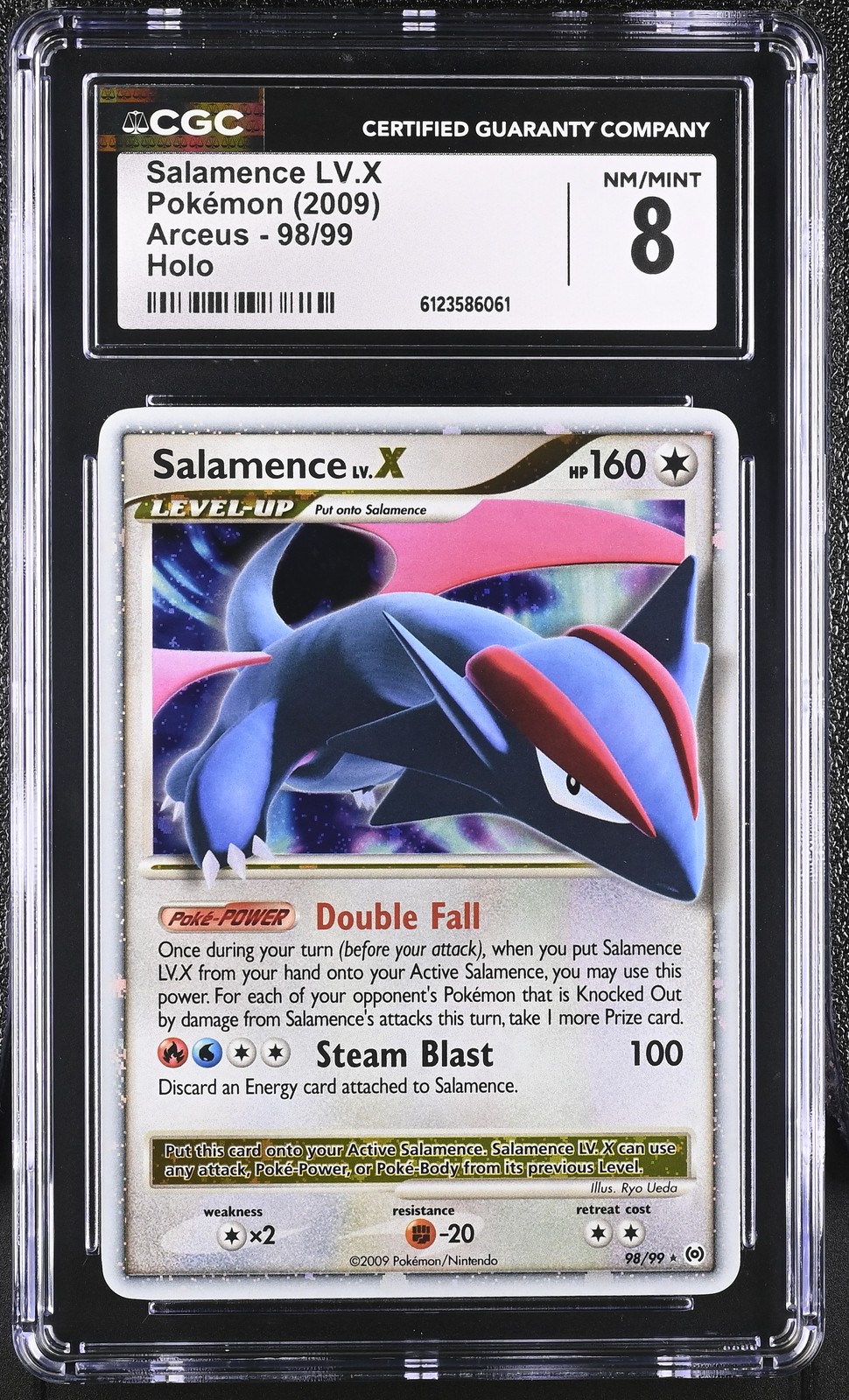CGC 8 Salamence LV.X 2009 Arceus 98/99 Holo Pokemon Card