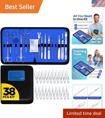Advanced Dissection Kit Biology Lab Anatomy Dissecting Set with Stainless Ste...