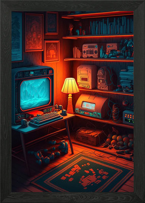 Real Arcade Gaming Gerahmtes Wandbild Poster Leinwanddruck Bild