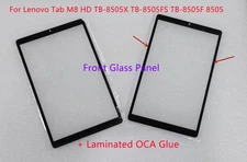 For Lenovo Tab M8 HD TB-8505 Touch Screen Front Glass Panel + Laminated OCA Glue