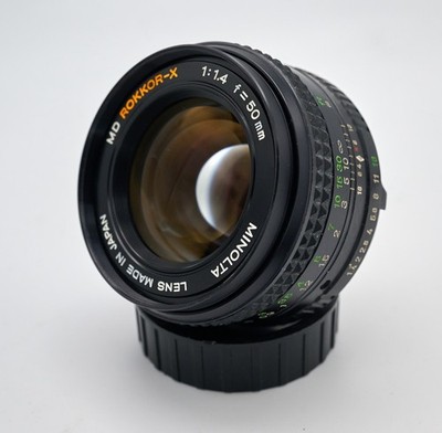 Minolta MD Rokkor-X 50mm f1.4 Standard Prime Lens, TESTED [Near Mint] #86