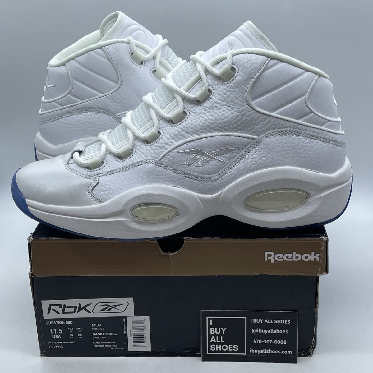 Reebok Question Mid Blue Toe 2022 Men\'s Size 11.5 Reebok - Question Mid  main image 2